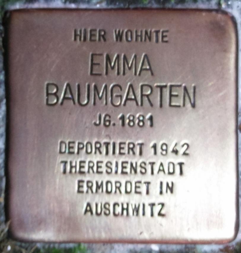 Stolperstein voor Emma Baumgarten